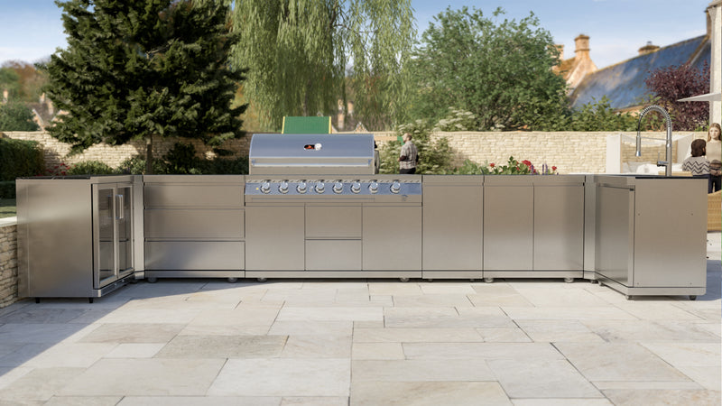 Whistler Outdoor Kitchen 6 Burner BBQ, Sink and Fridge | Malmesbury | 1.5 x 5Meter x 1.5Meters