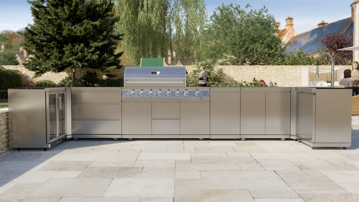 Whistler Malmesbury 6 Burner Outdoor Kitchen ( New Double line rounded Hood )