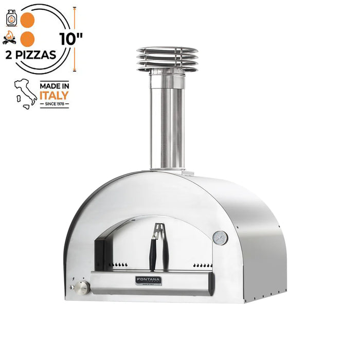 Fontana Margherita Build In Wood Pizza Oven - Stainless Steel