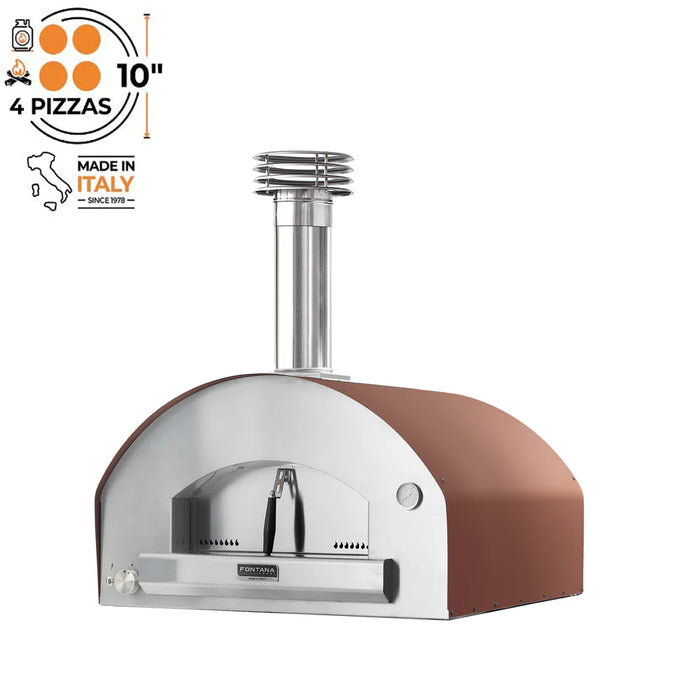 Fontana Marinara Rosso Build In Wood & Gas Hybrid  Pizza Oven