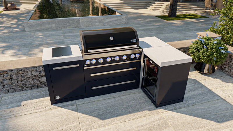 Mont Alpi Outdoor kitchen Black, Fridge and Weather Cover - 2.4m