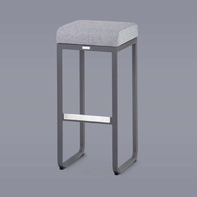 Luxurious Air Anthracite/Wood Outdoor Bar, 1.1M Made of Aluminium, Modular System for Private and Commercial Use