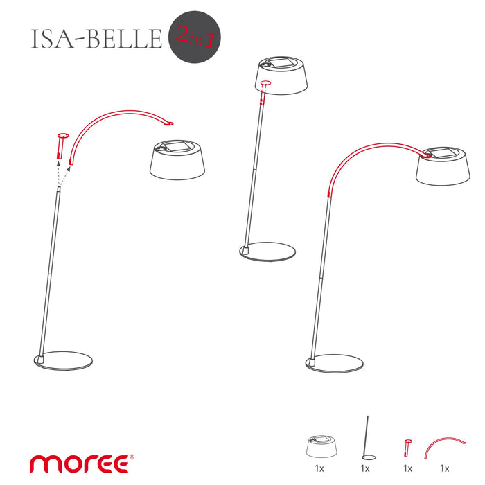 Illuminated Elegance ISA-BELLE Solar Floor & Arch Light - 2 in 1 Moree