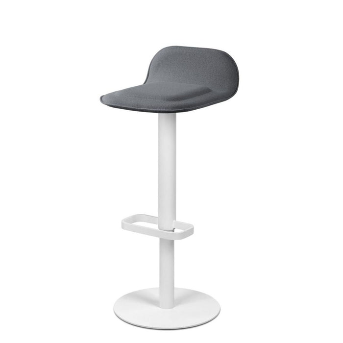 Bar Stool DAVE Height Adjustable white / anthracite x2