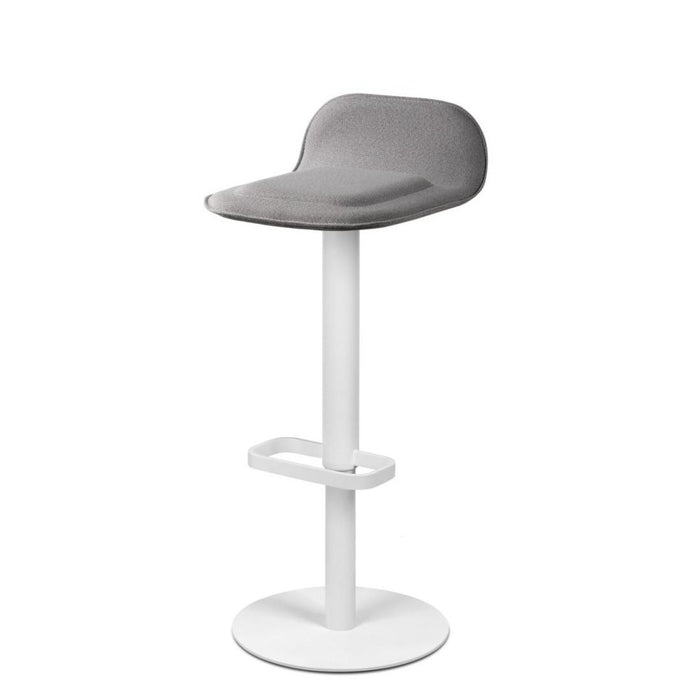 Bar Stool DAVE Height Adjustable white / light gray x2