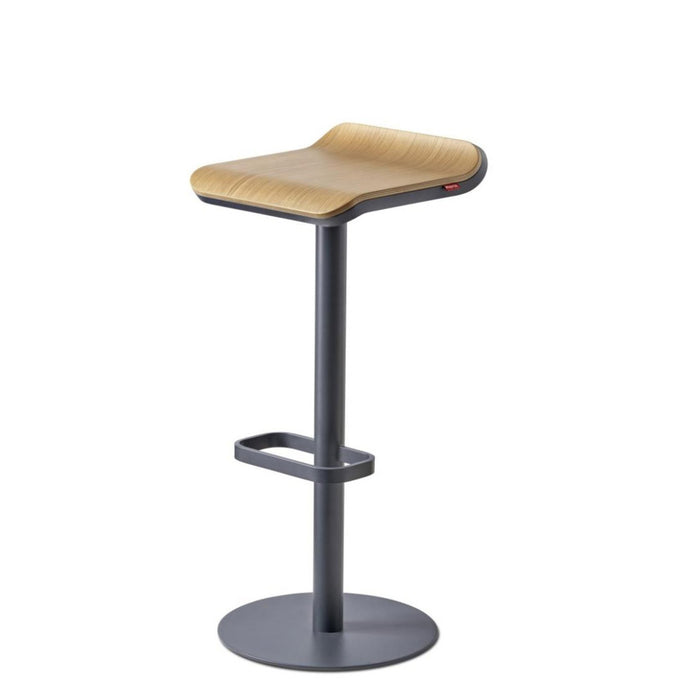 Bar Stool ED Height-adjustable Anthracite/Oak x2