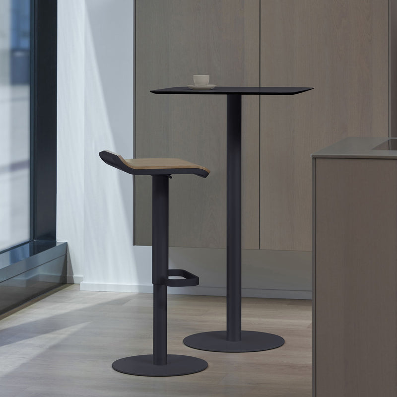 Bar Stool ED Height Static Anthracite/Oak