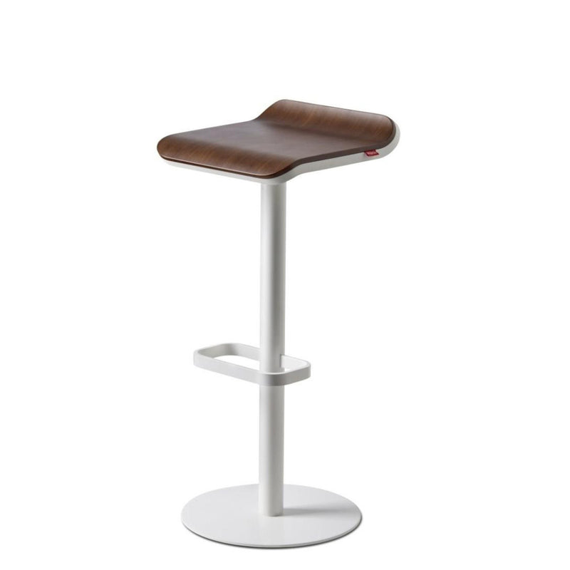 Bar Stool ED Height Static White/Walnut