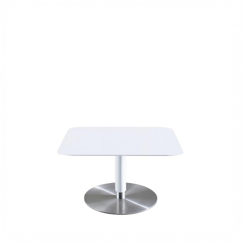 Side table ED white / stainless steel - 60x60x45cm
