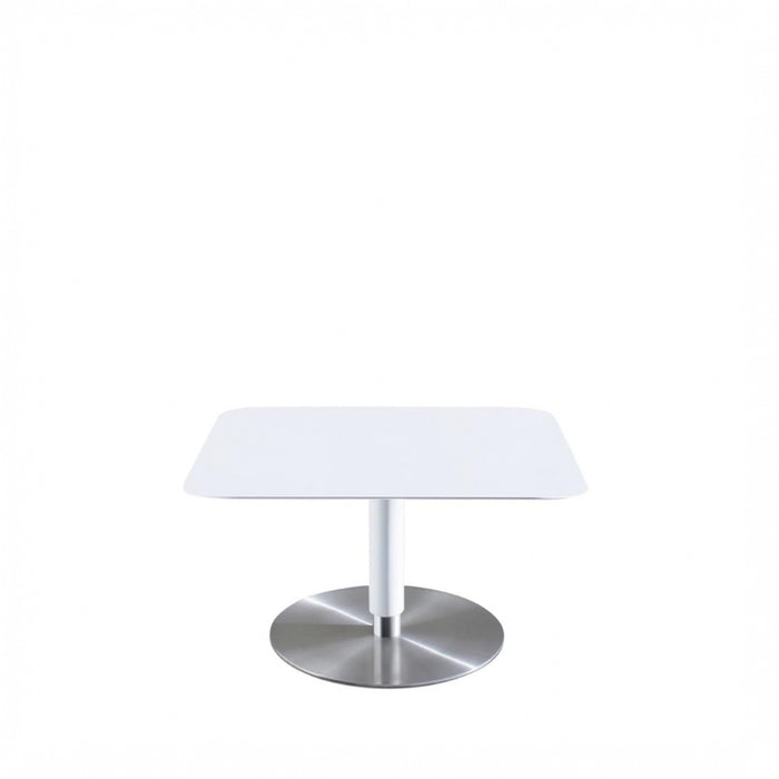 Side table ED white / stainless steel - 60x60x45cm