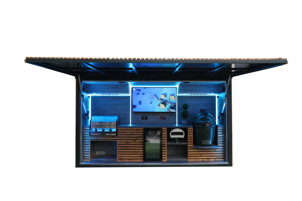 Outdoor kitchen and K-Pod Luxe - Douglas Fir - 3.8m