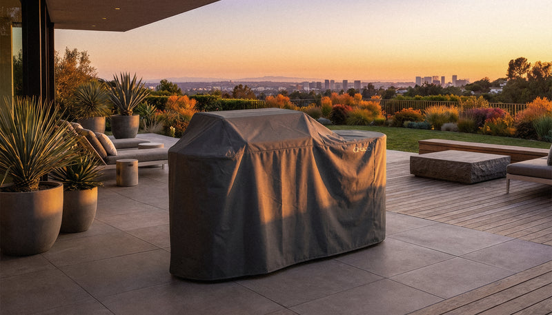 OVO Outdoor kitchens Paired with 3 Burner Gas BBQ and Gas Cabinet GM | 1.9M