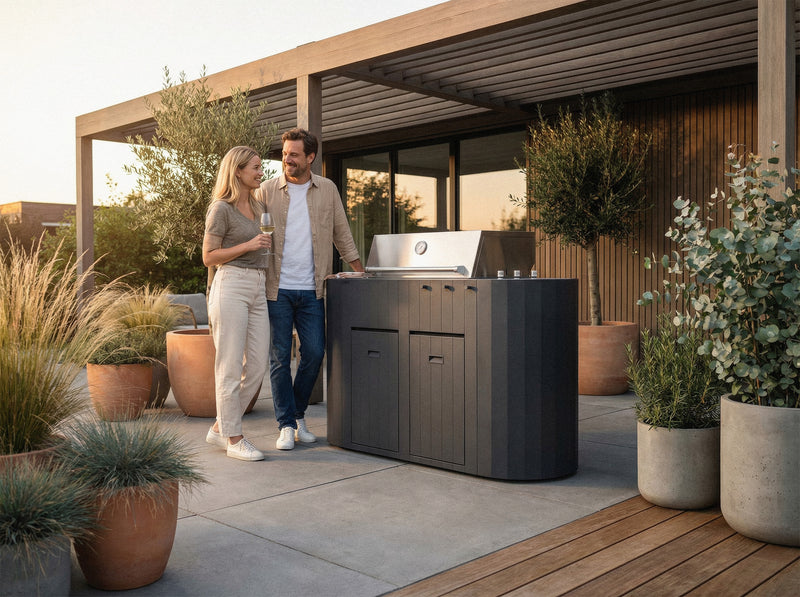 OVO Outdoor kitchens Paired with 3 Burner Gas BBQ, GS | 1.5M
