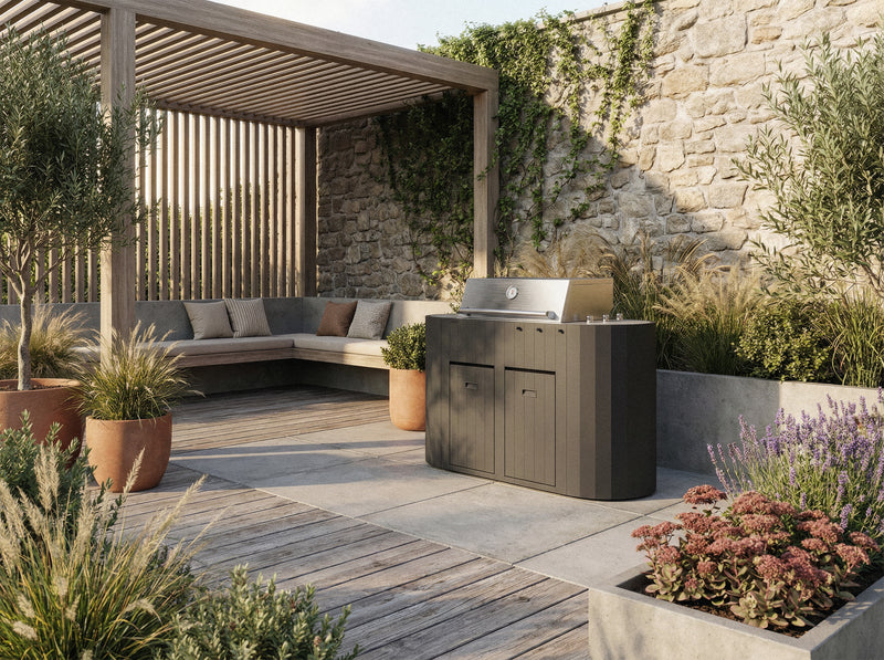 OVO Outdoor kitchens Paired with 3 Burner Gas BBQ, GS | 1.5M