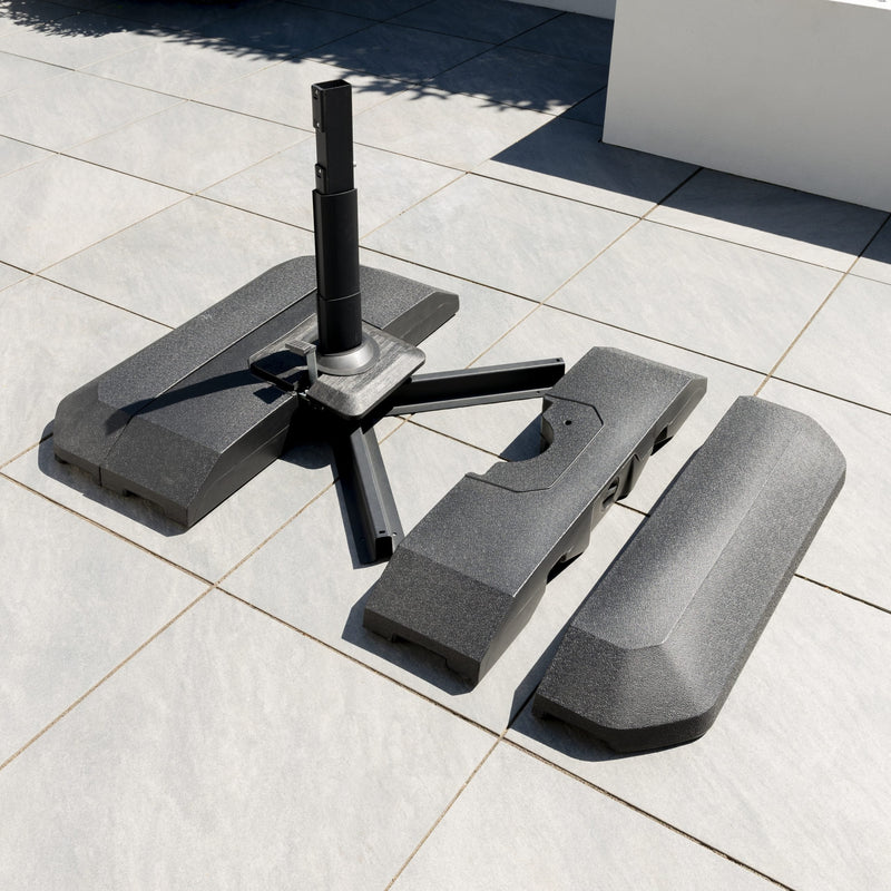 One Box Parasol 3m Round Led Cantilever With Water Filled Base