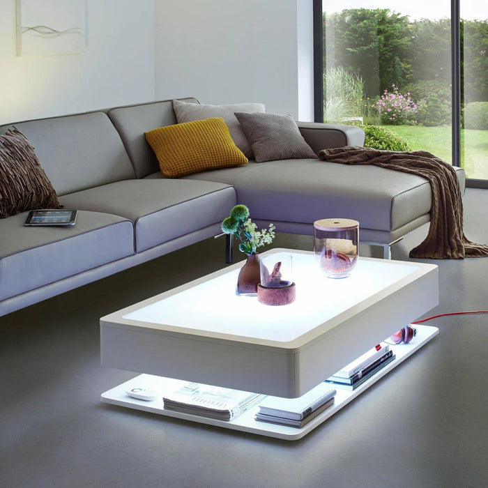 Illuminated Elegance Ora LED Coffee Table with Modern Light-Up Design