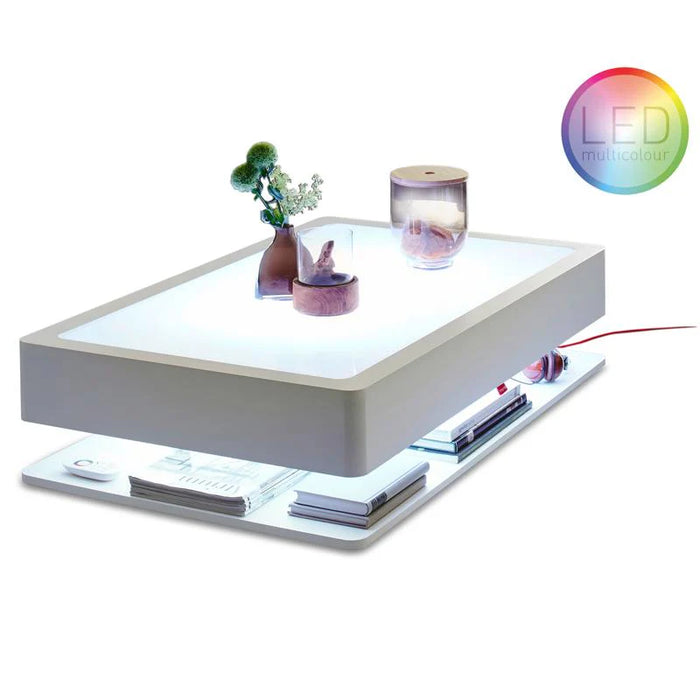 Illuminated Elegance Ora LED Coffee Table with Modern Light-Up Design