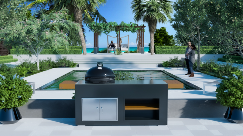 Grillandia Outdoor Kitchen Primo Ceramic Charcoal Grill XL400 - 2M