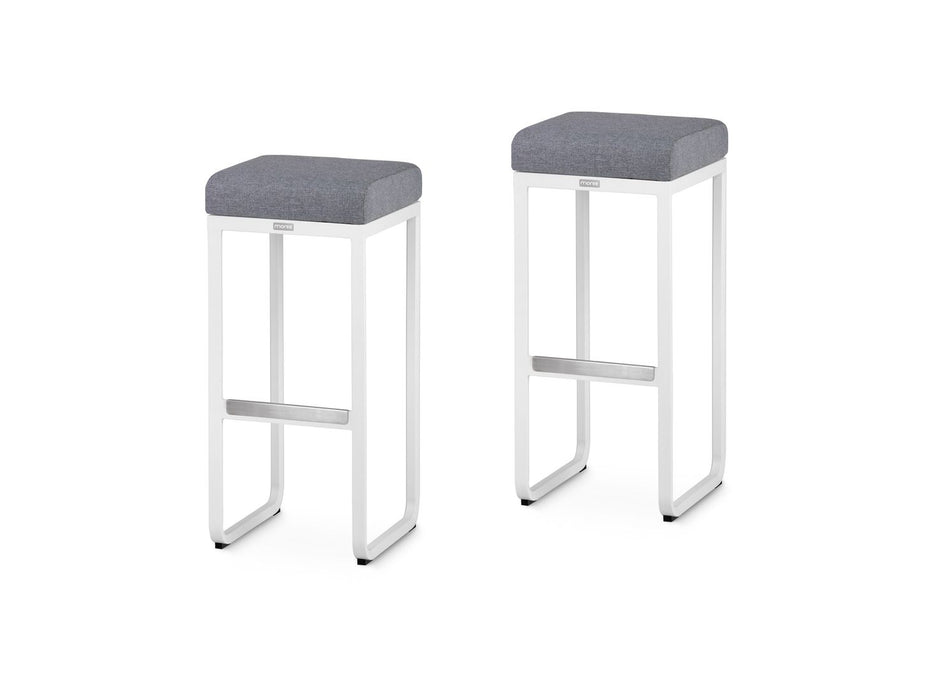 Luxurious Air White Outdoor Bar Stool x2