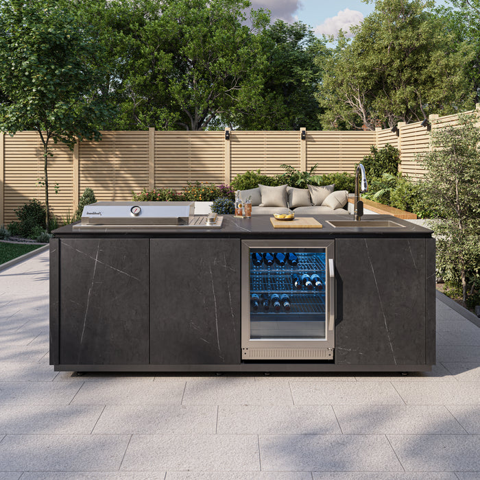 Buschbeck Derby Outdoor Kitchen – Grey Marbled Ceramic Finish 2.6M Plus Weather Protection Cover