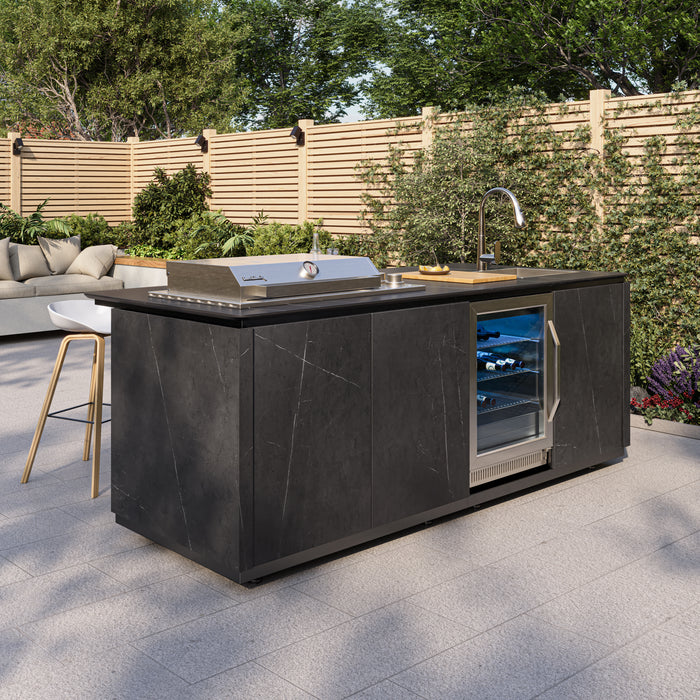 Buschbeck Derby Outdoor Kitchen – Grey Marbled Ceramic Finish 2.6M Plus Weather Protection Cover