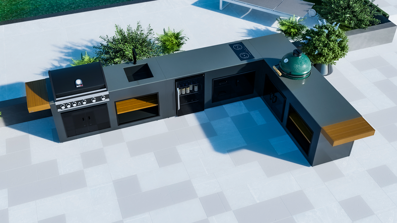 Grillandia Outdoor Kitchen Maxim G5, Big Green Egg and Weather Cover