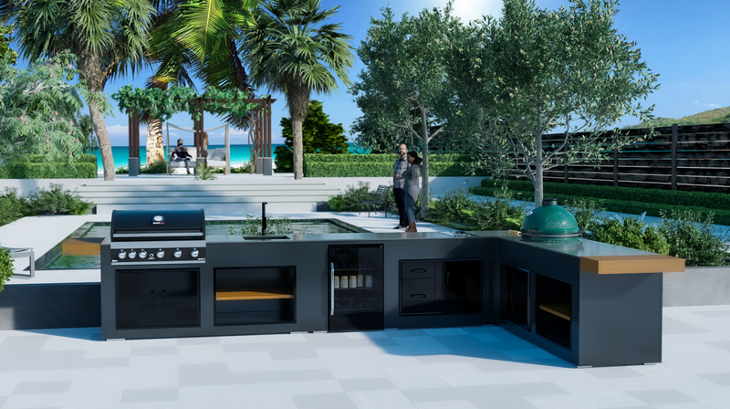 Grillandia Outdoor Kitchen Maxim G5, Big Green Egg and Weather Cover