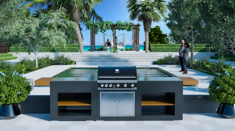 Grillandia Outdoor Kitchen Grandhall Maxim 5 Burner and Weather Cover - 2.5M