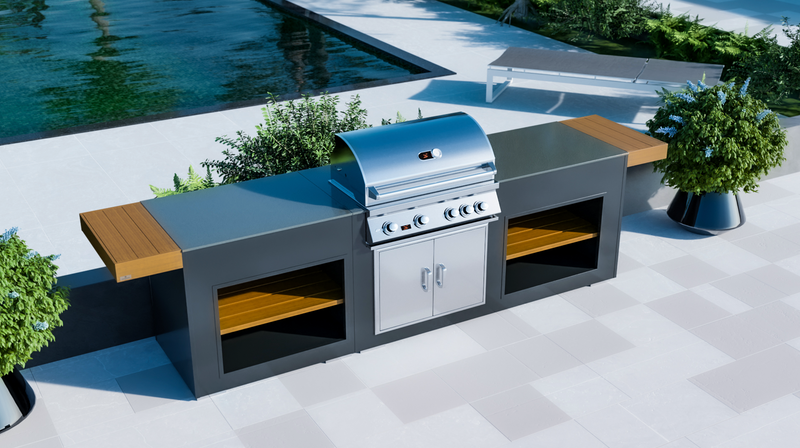Grillandia Outdoor Kitchen Electric Land Mann Grill and Weather Cover - 2.5M
