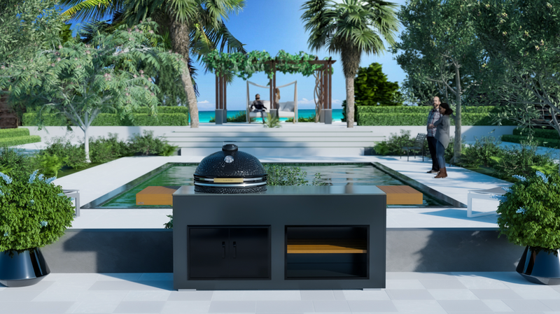 Grillandia Outdoor kitchen Yakiniku XX Large Kamado Charcoal Grill - 2m