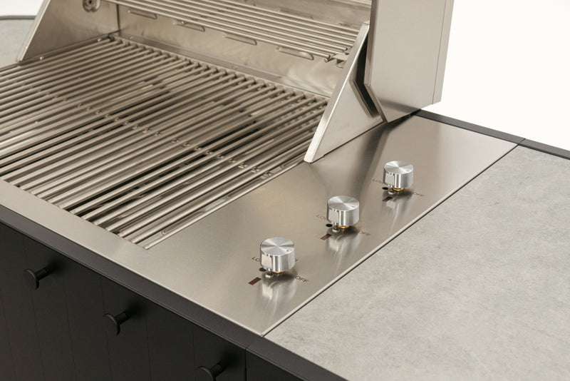 OVO Outdoor kitchens Paired with 3 Burner Gas BBQ, and Sink GL | 2.3M