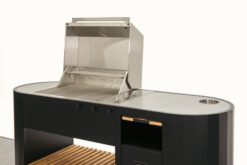 OVO Outdoor kitchens Paired with 3 Burner Gas BBQ, and Sink GL | 2.3M