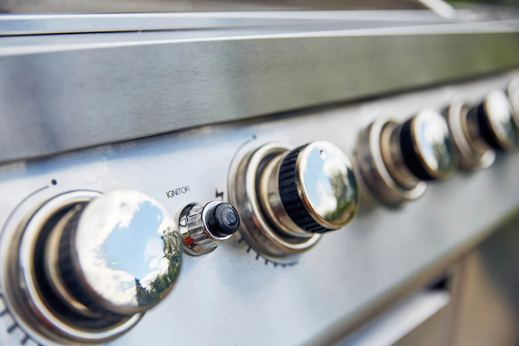 Outback Signature II 4 Burner Hybrid – Stainless Steel + Gas Bottle Cabinet