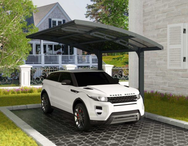 Arizona 10ft. x 16 ft. Breeze Single Carport Kit - Grey Structure & Twin Wall Panels