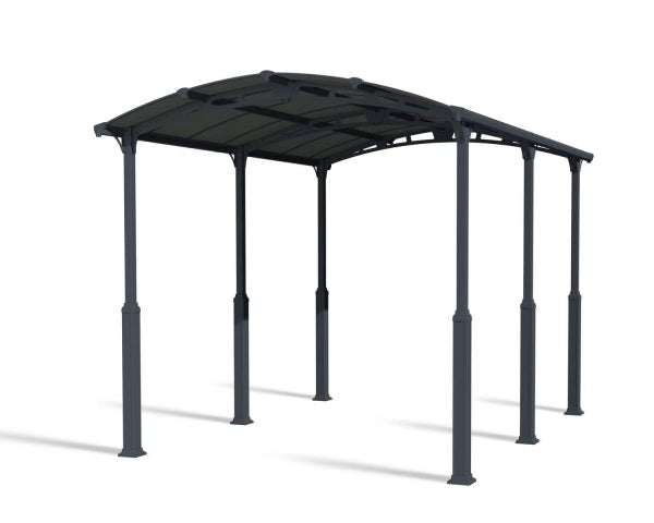 Alpine 12' x 21' Extra High Carport - Grey Aluminium & Twin-wall Polycarbonate Roof Panels