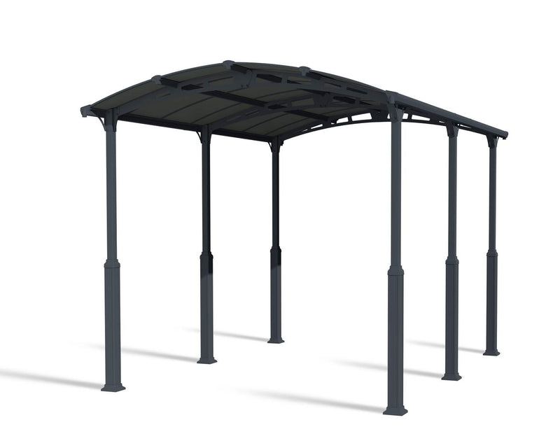 Alpine 12' x 21' Extra High Carport - Grey Aluminium & Twin-wall Polycarbonate Roof Panels