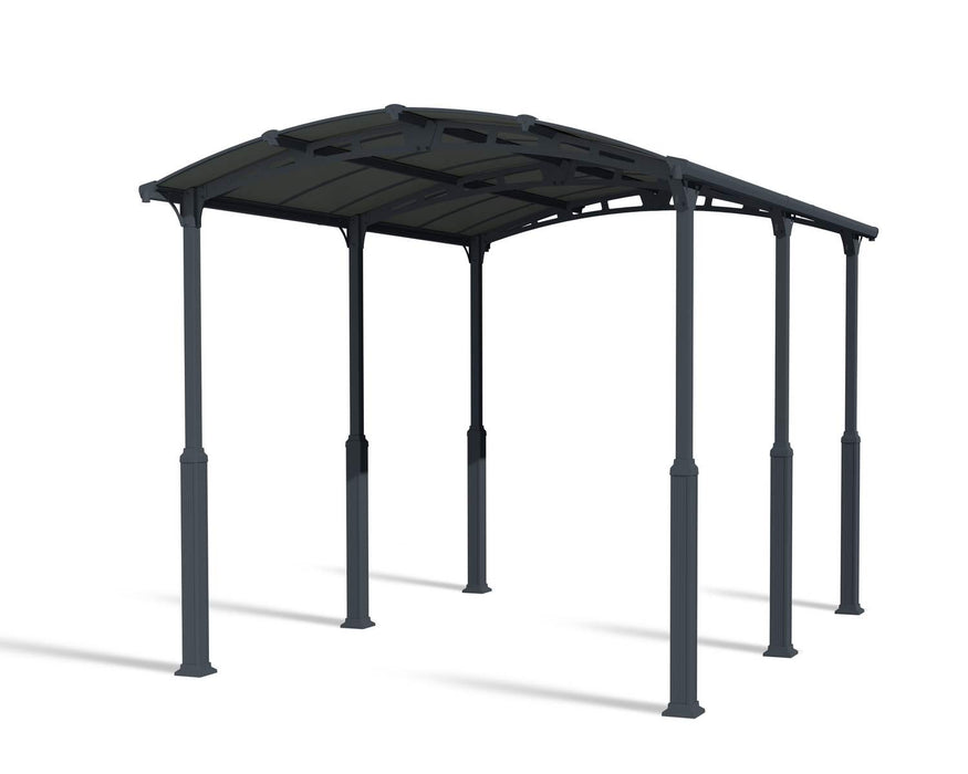 Alpine 12' x 17' Extra High Carport - Grey Aluminium & Twin-wall Polycarbonate Roof Panels