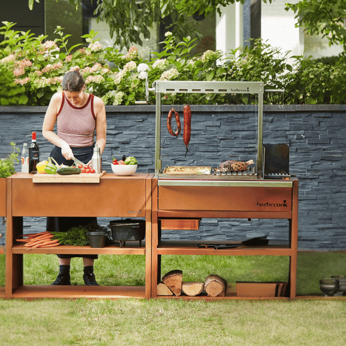 Barbecook Pedro Asado in Corten and Workstation