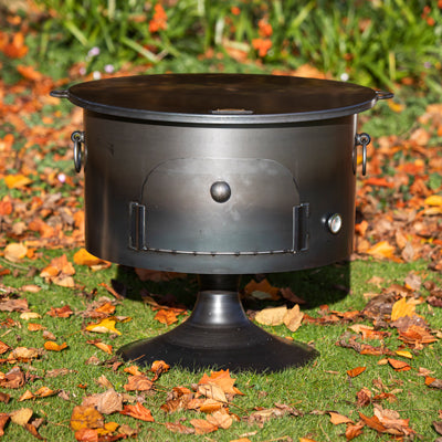 Pete’s Oven 70 Fire Pit with Swing Arm BBQ Rack