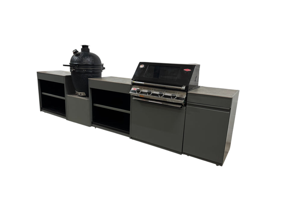 Vision Outdoor Kitchen with Kamado and Barbecue Grill