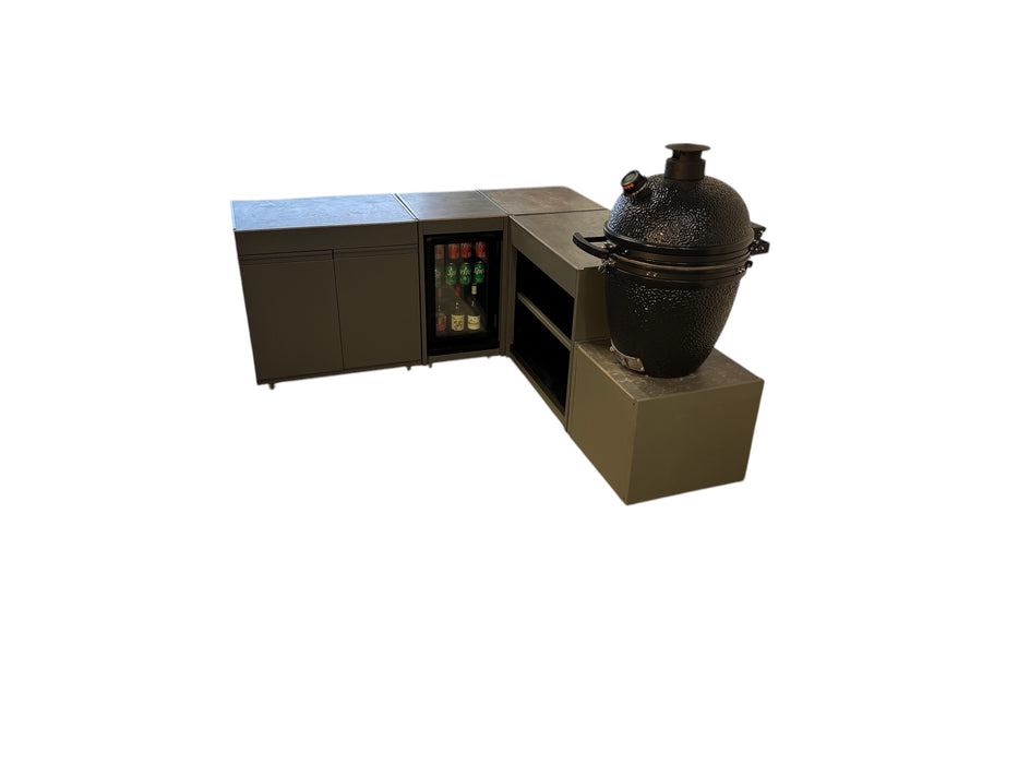 Vision Outdoor Kitchen Kamado, Fridge and Sink