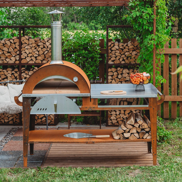 GrillSymbol Pizzo-XL-Set: Pizza oven with the large base