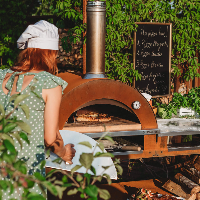 GrillSymbol Pizzo-XL-Set: Pizza oven with the large base