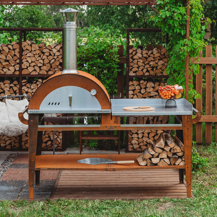 GrillSymbol Pizzo-XL-Set: Pizza oven with the large base