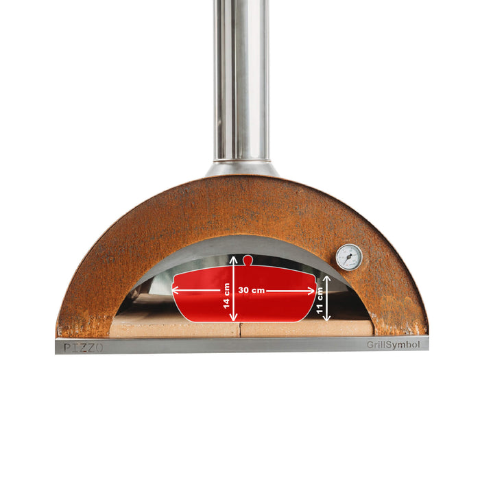 GrillSymbol Pizzo-Set - Pizza oven with the base