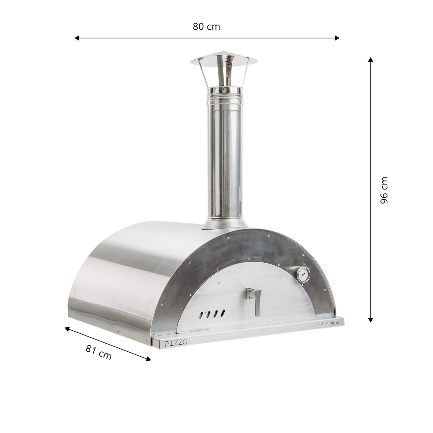 GrillSymbol wood-fired pizza oven Pizzo-inox