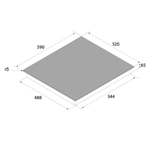 Airforce Prima 60cm 3 Cooking Zone Touch Control Induction Hob with Black Glass Finish