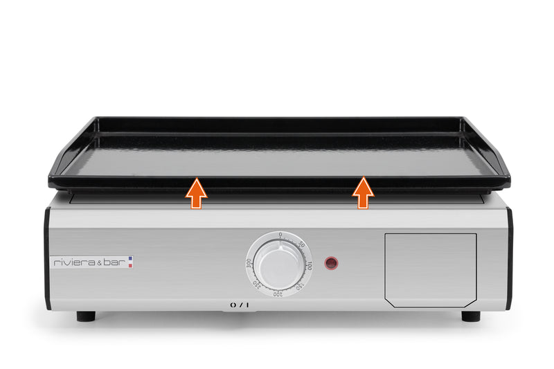 Pro enameled cast iron plancha 1 zone QPL1045