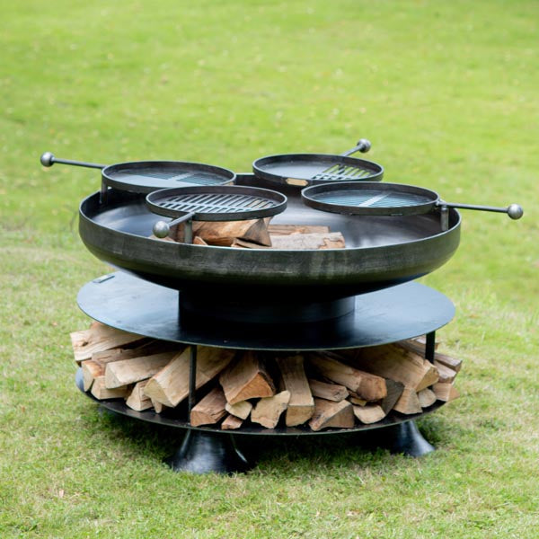 Ring of Logs 120 with Four Swing Arm BBQ Racks