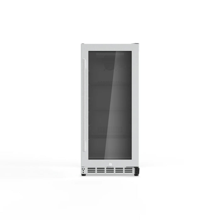 Glass door slim line outdoor under-counter beverage cooler